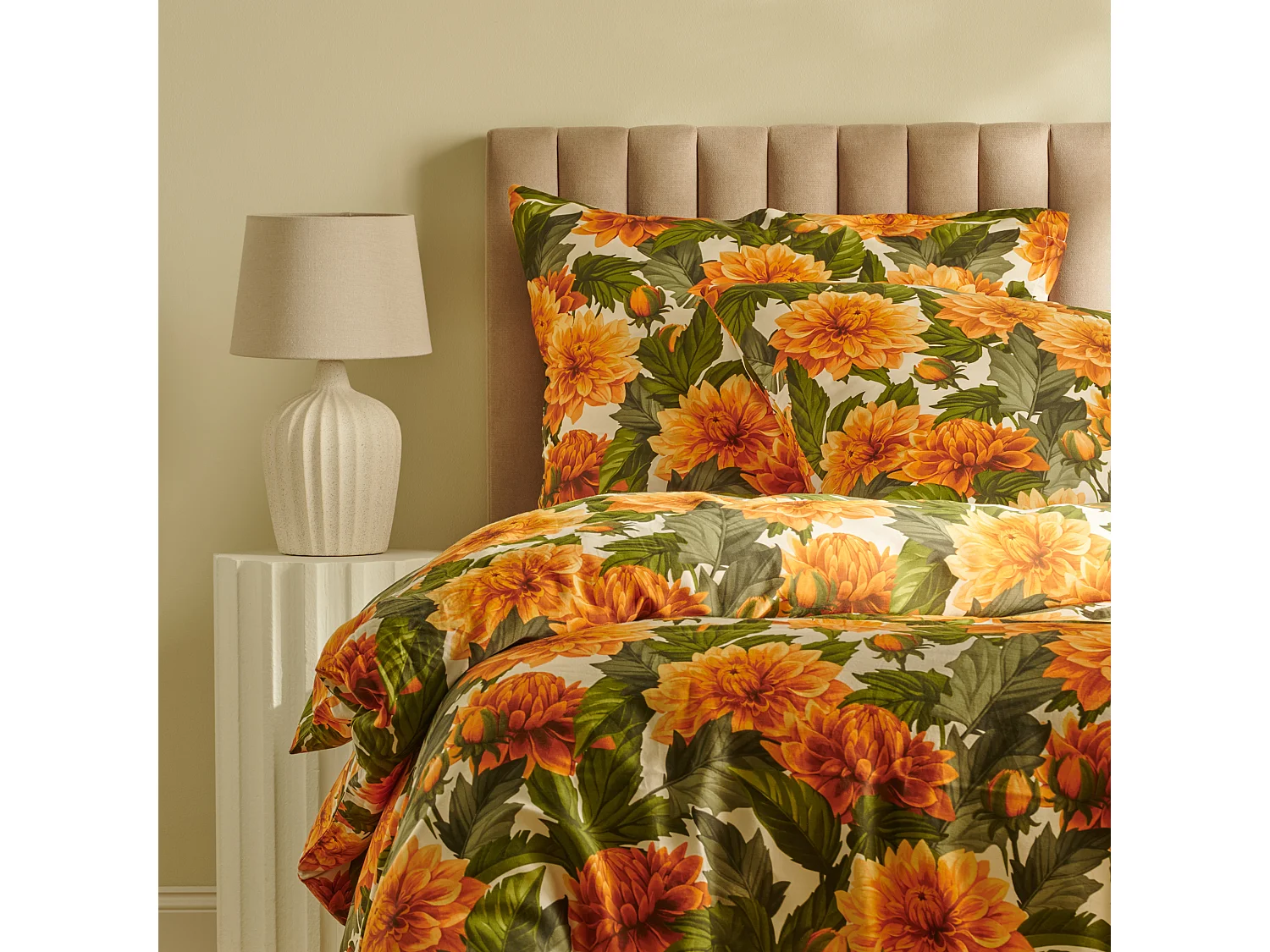 Bettwäsche Meridia mittel orange 200 x 220