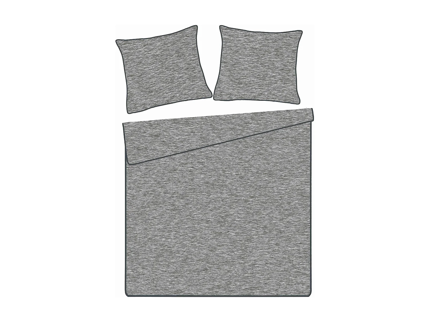 Bettwäsche Paleris dunkelgrau 160 x 200