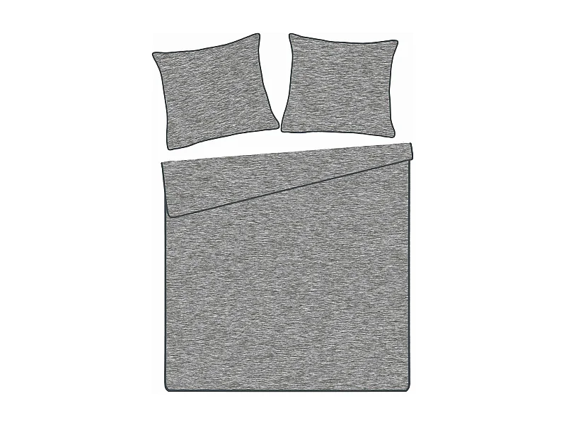 Parure de lit Paleris gris foncé microfibre 160x200