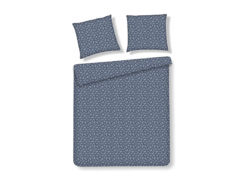 Parure de lit Ravinese bleu foncé coton 200x220