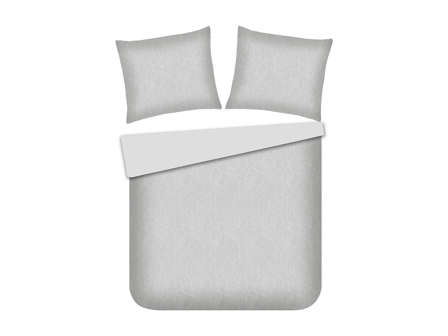 Parure de lit Perlita Argent Velours Polyester 160x200