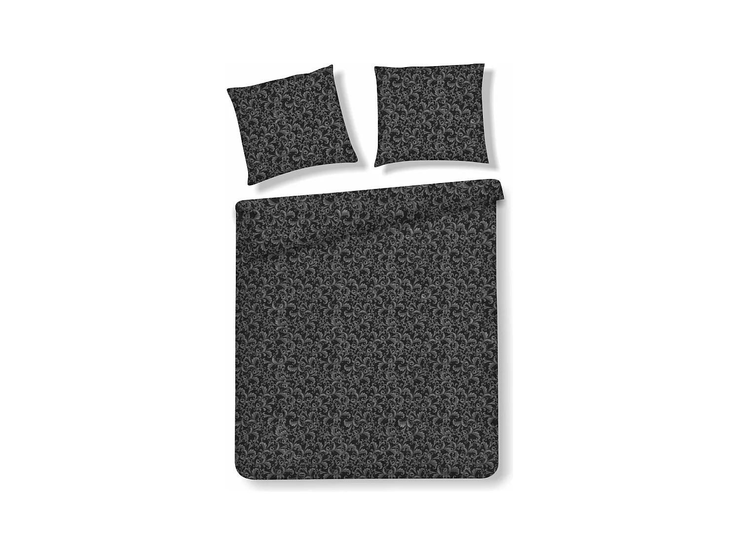 Parure de lit Vilario gris moyen coton 160x200