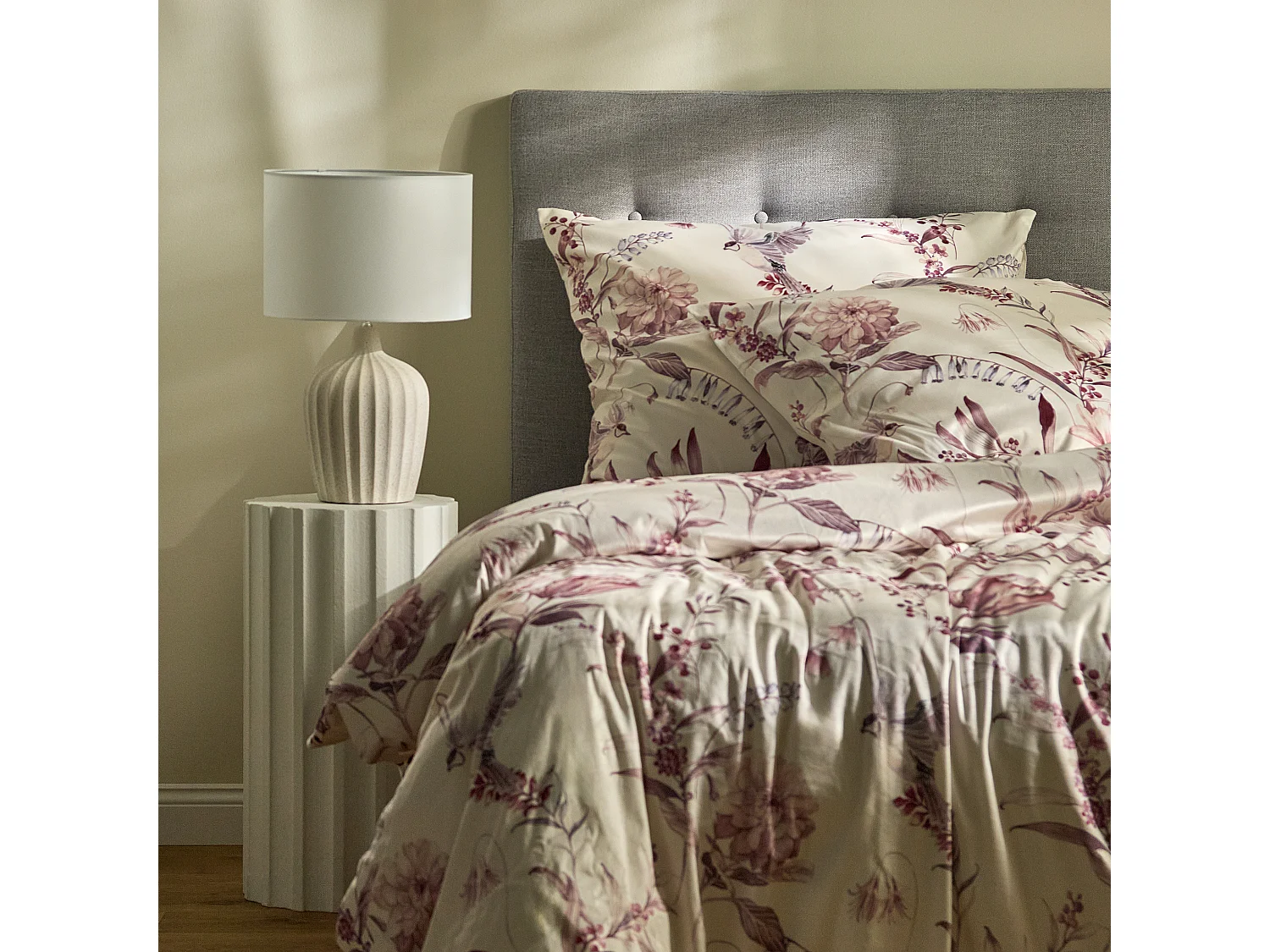 Parure de lit Sinobella écru moyen velours 200x220