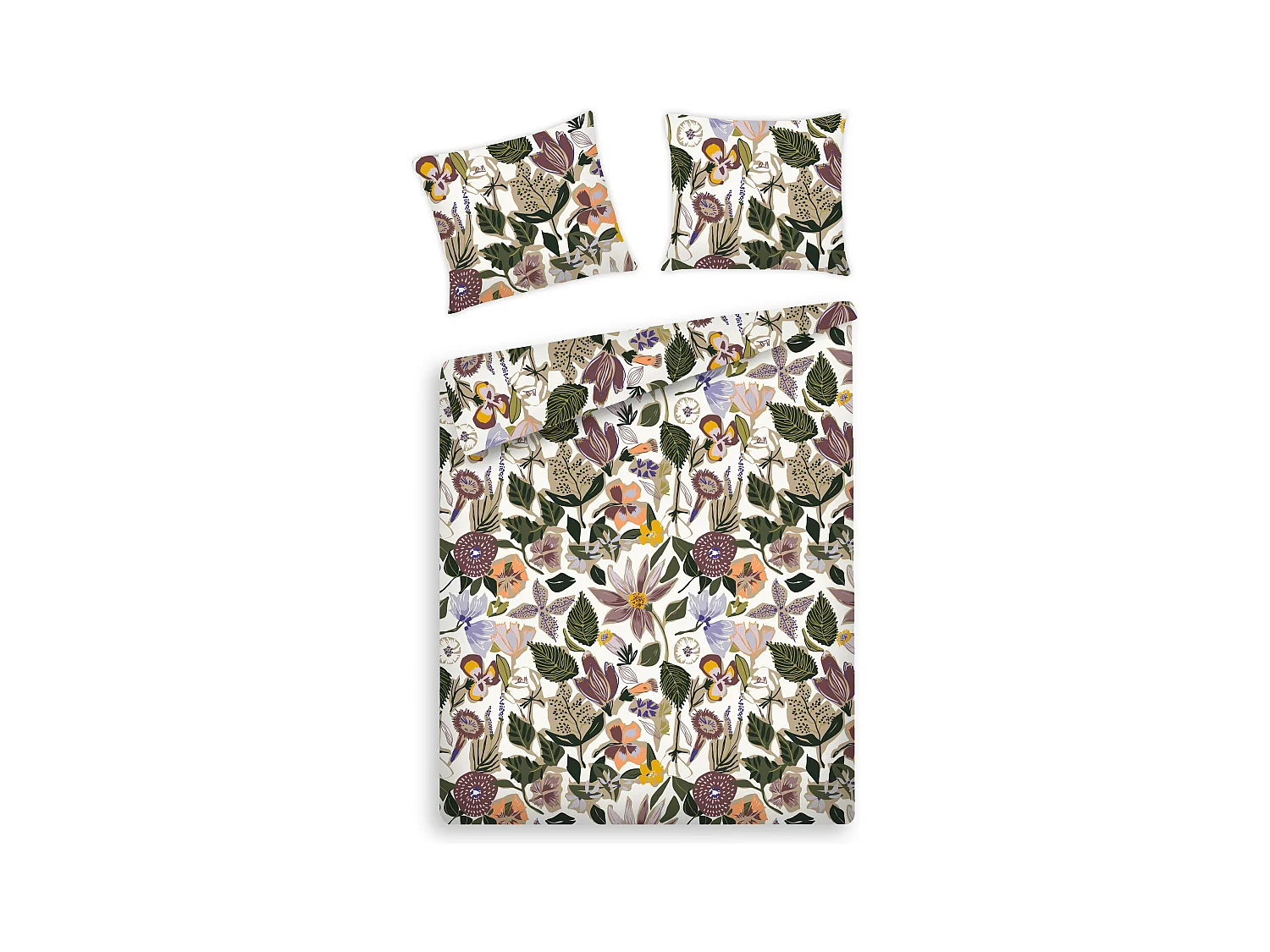 Parure de lit Galvina rose moyen coton 160x200