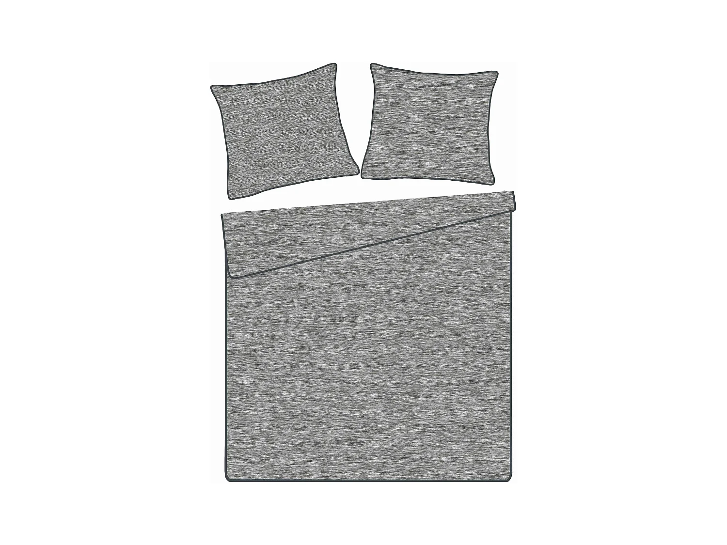 Parure de lit Paleris gris foncé microfibre 200 x 220