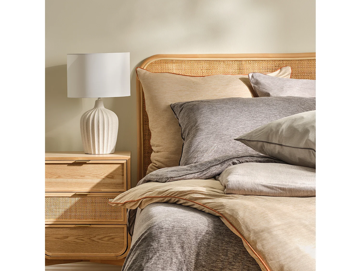 Parure de lit Paleris Gris Clair Microfibre 200x220