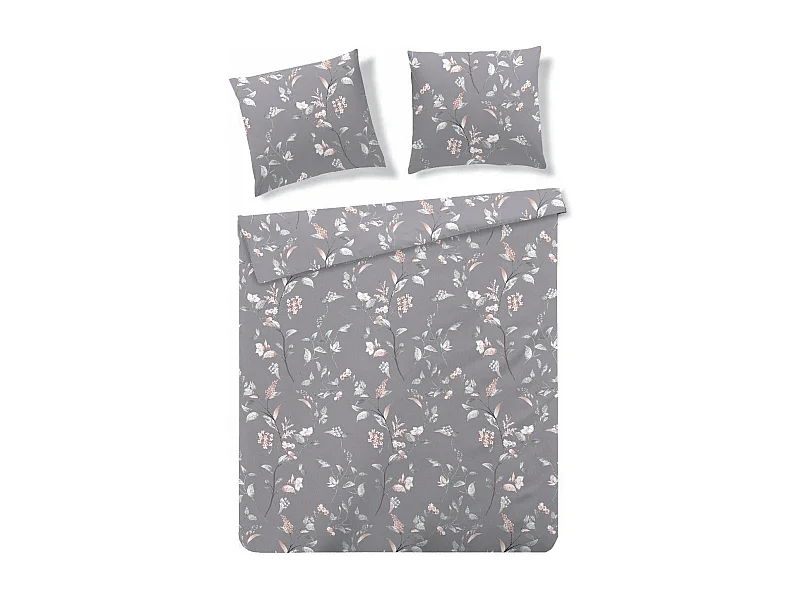 Bettwäsche Minora hellgrau 160 x 200