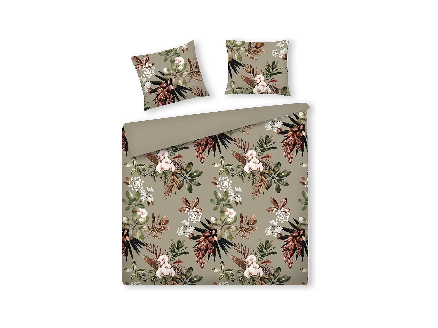 Parure de lit Barelia Vert Satin Coton 200x220