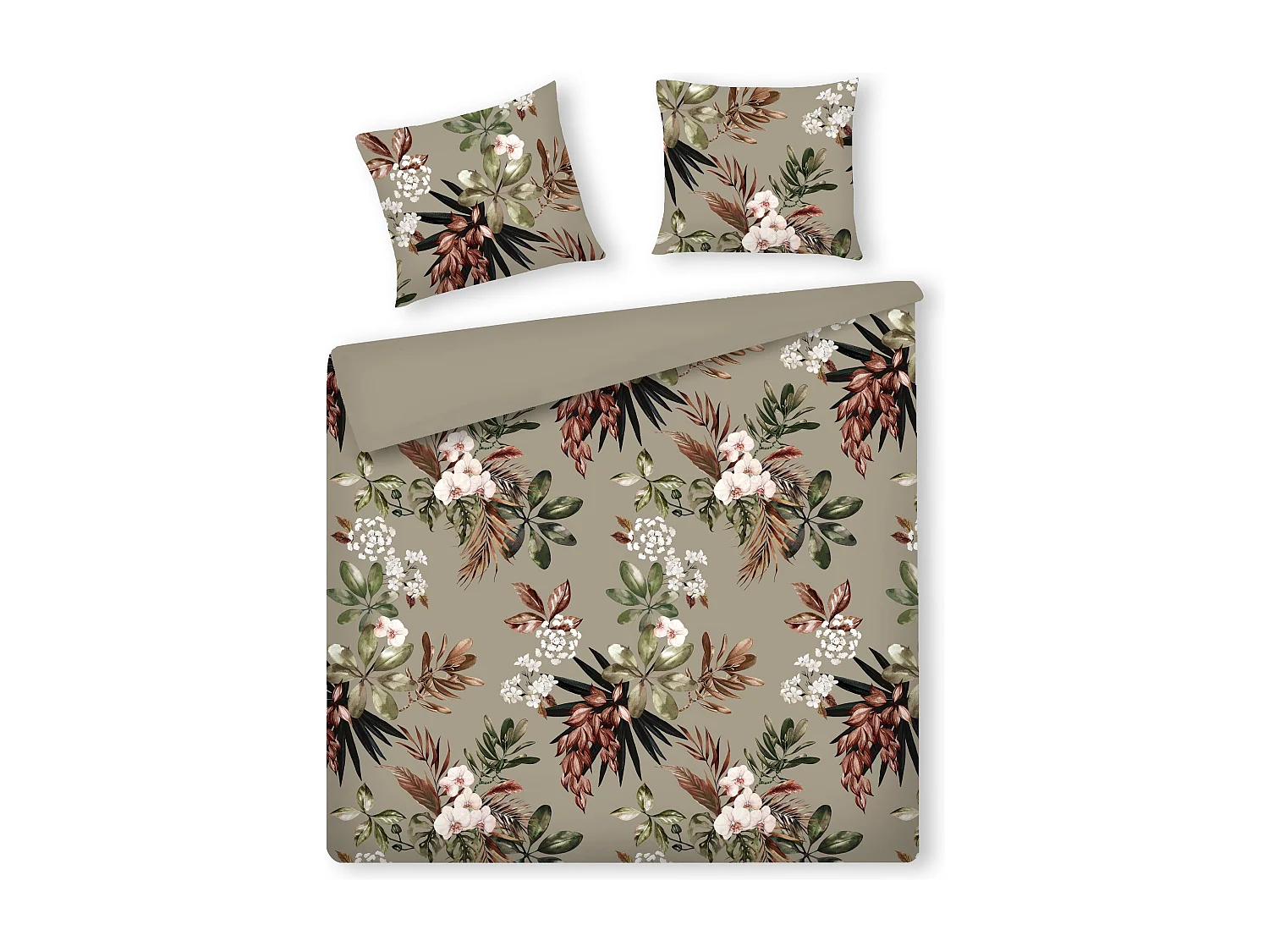 Parure de lit Barelia Vert Satin Coton 200x220