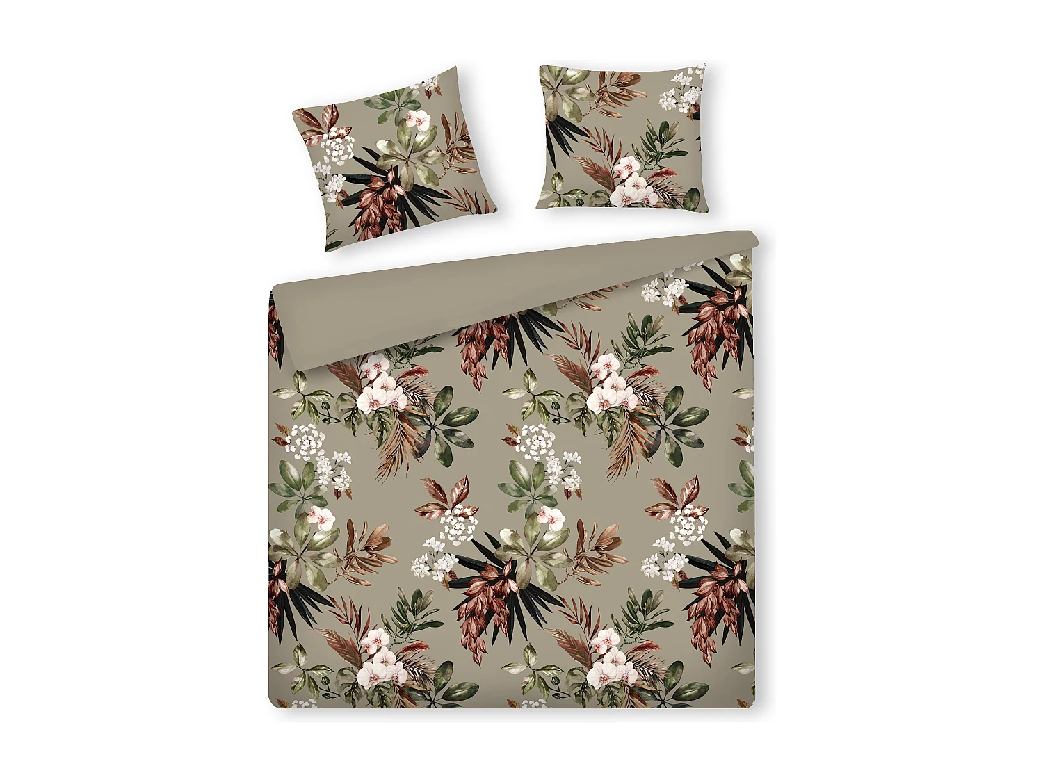 Parure de lit Barelia Vert Satin Coton 200x220