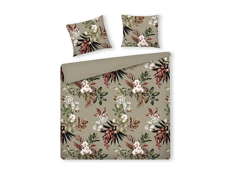 Parure de lit Barelia Vert Satin Coton 200x220