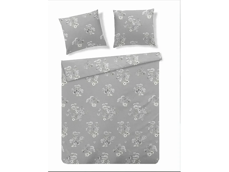 Bettwäsche Linorea Mittelgrau 160x200
