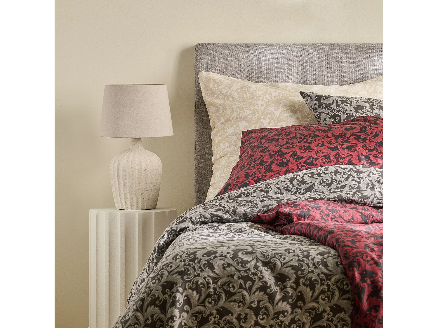 Parure de lit Vilario Noir Coton 160x200