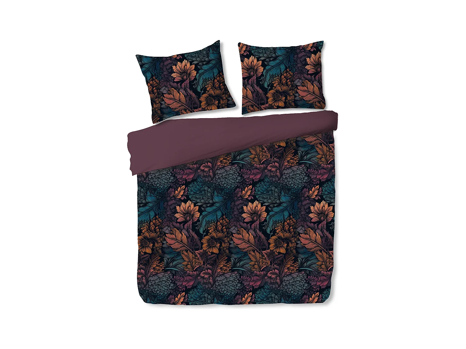 Parure de lit Cosimira Bleu foncé Microfibre 160x200