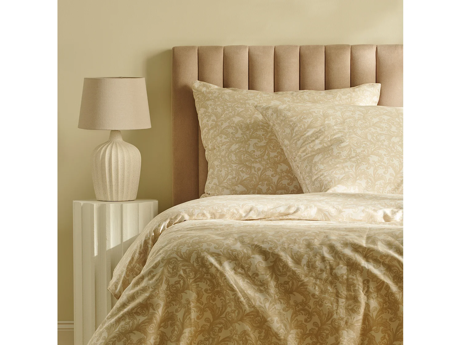 Parure de lit Vilario Blanc Moyen Coton 200x220