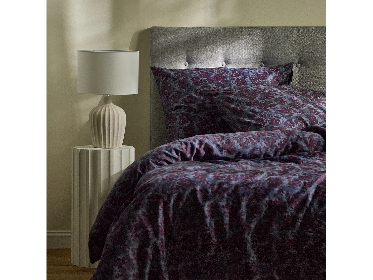 Parure de lit Dariello bleu foncé coton 160x200