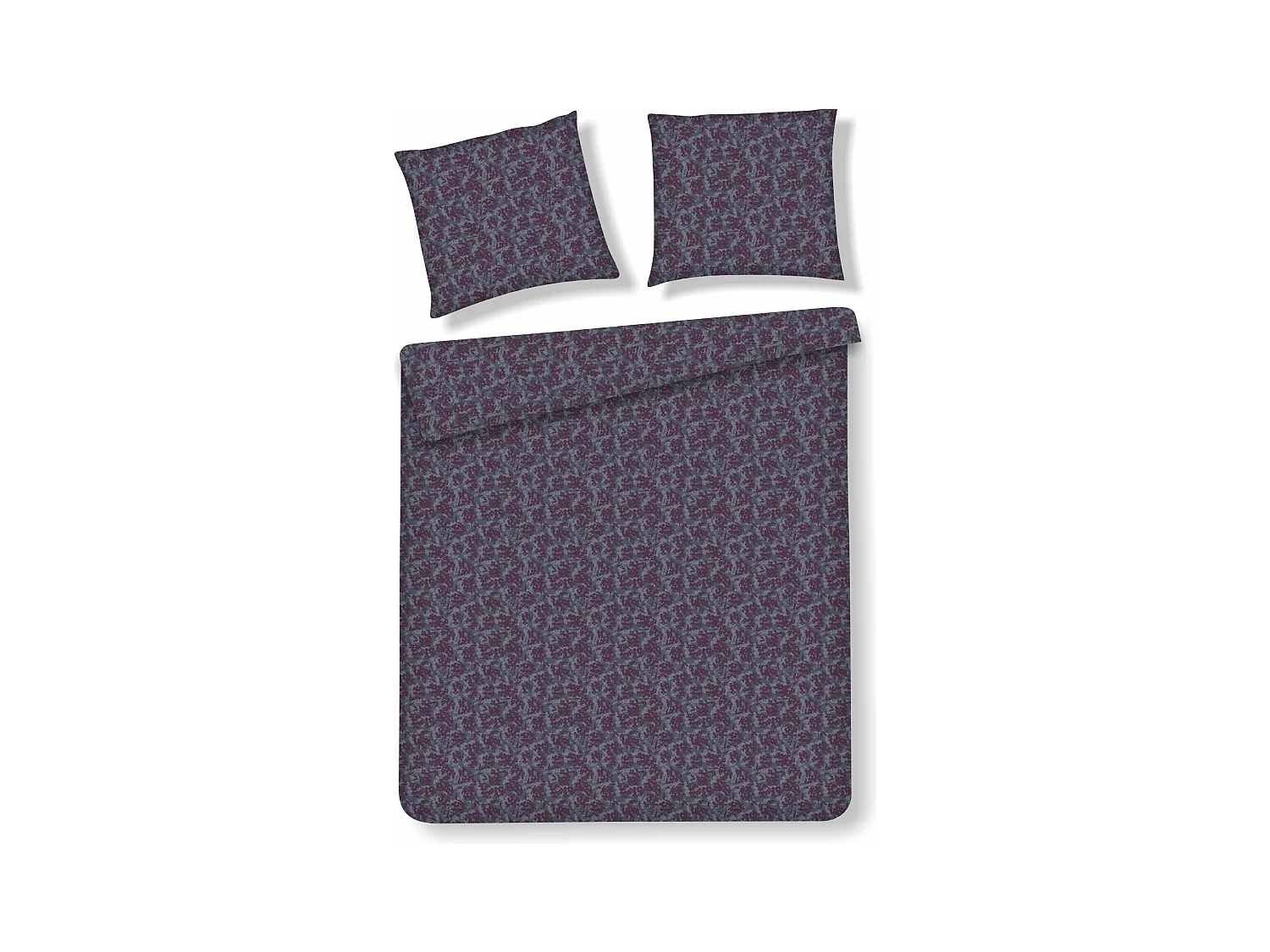 Parure de lit Dariello bleu foncé coton 160x200