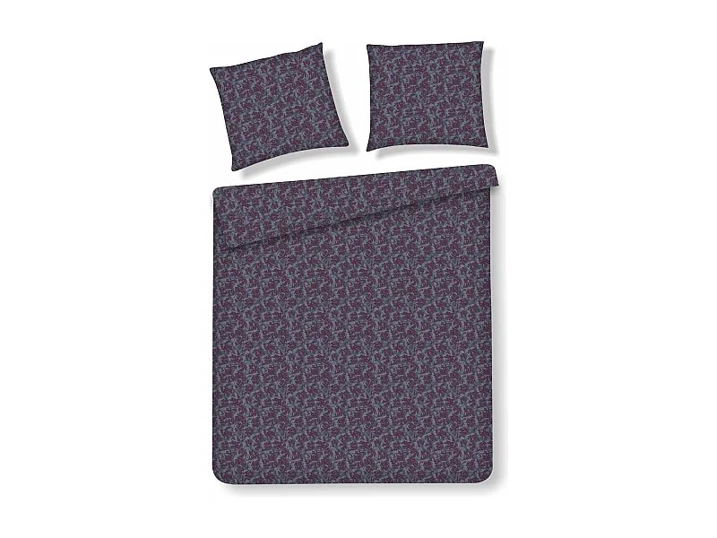 Parure de lit Dariello bleu foncé coton 160x200