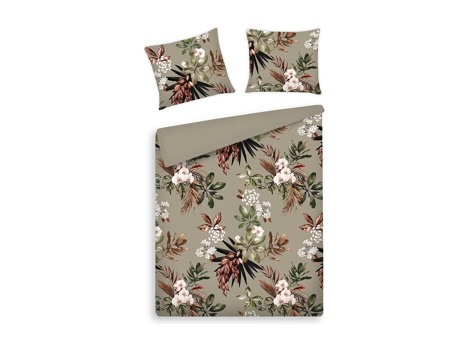 Parure de lit Barelia Vert Moyen Coton 160x200