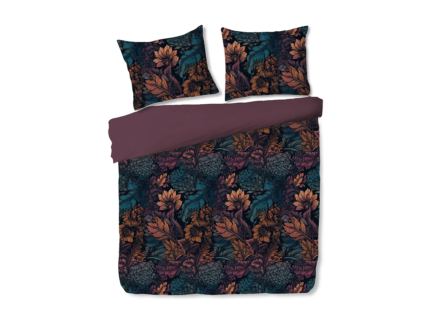 Parure de lit Cosimira bleu foncé polyester 200x220