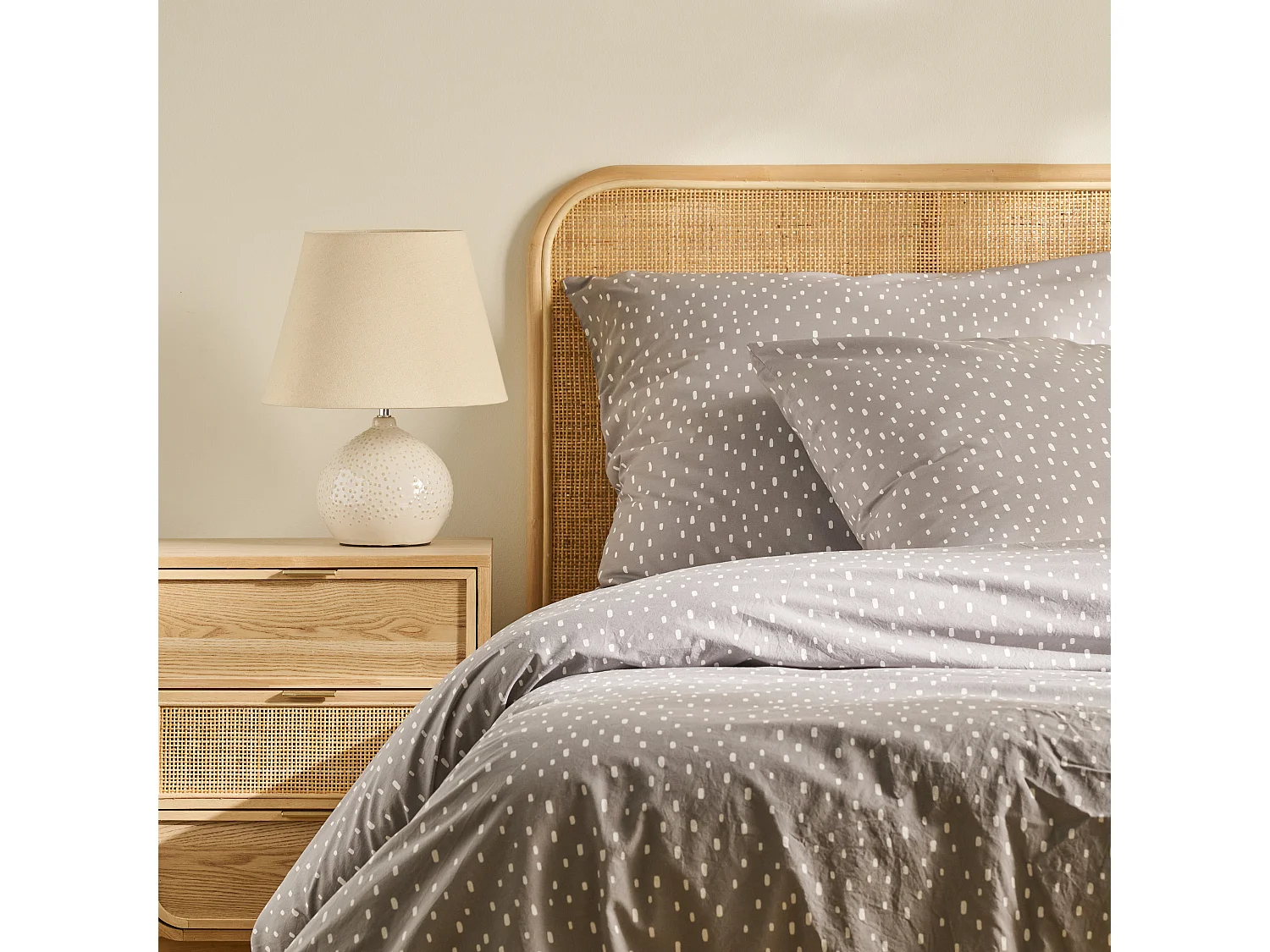 Bettwäsche Lunares 160 x 200 Dunkelgrau