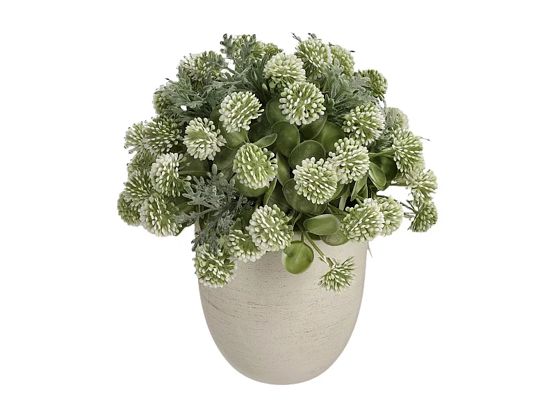 Composition Décorative Damizio 22.5 x 22.5 en Plastique et Chamotte