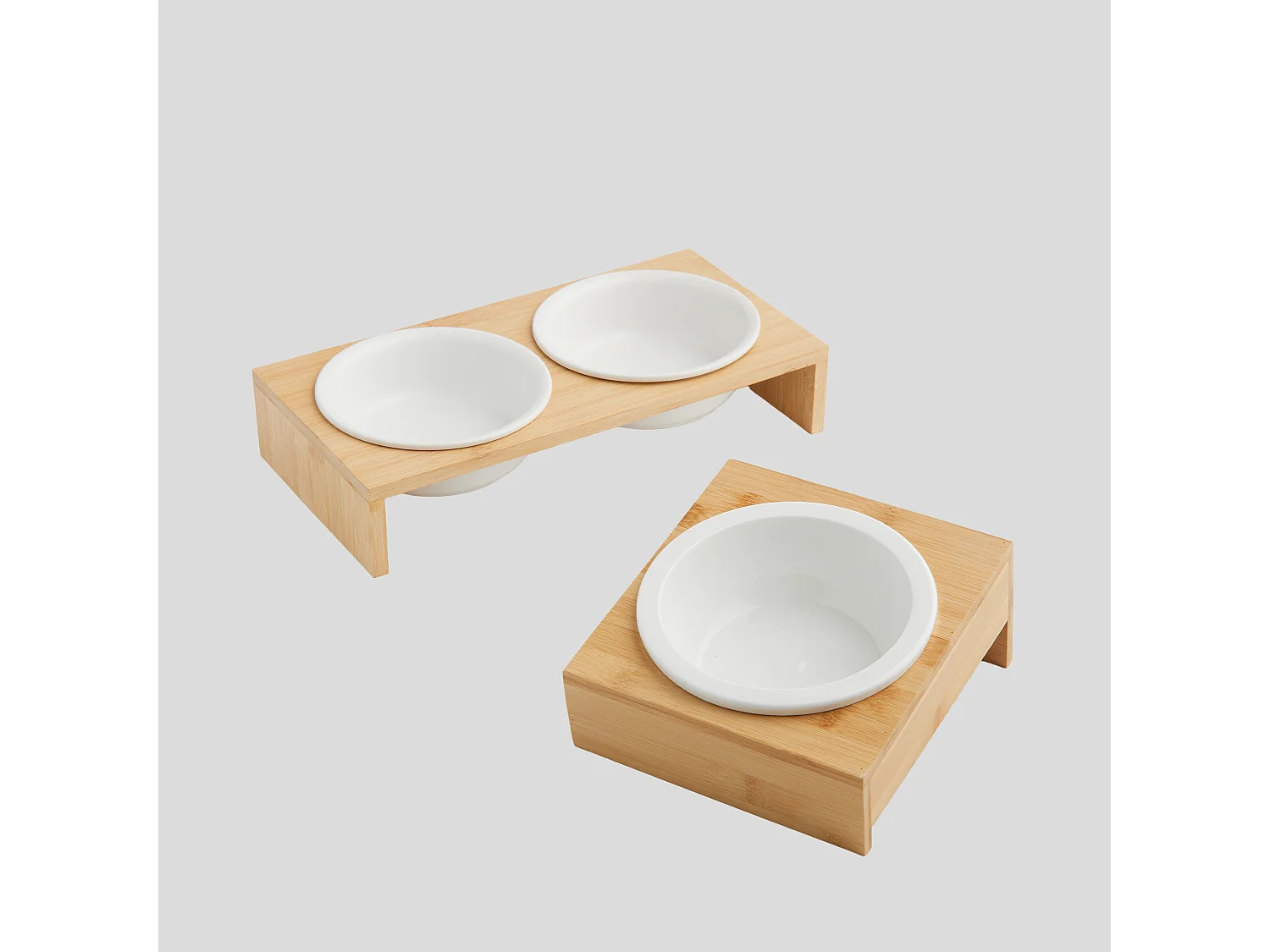 Haustiere Schalen Set Livion 300ml Keramik/Bambus