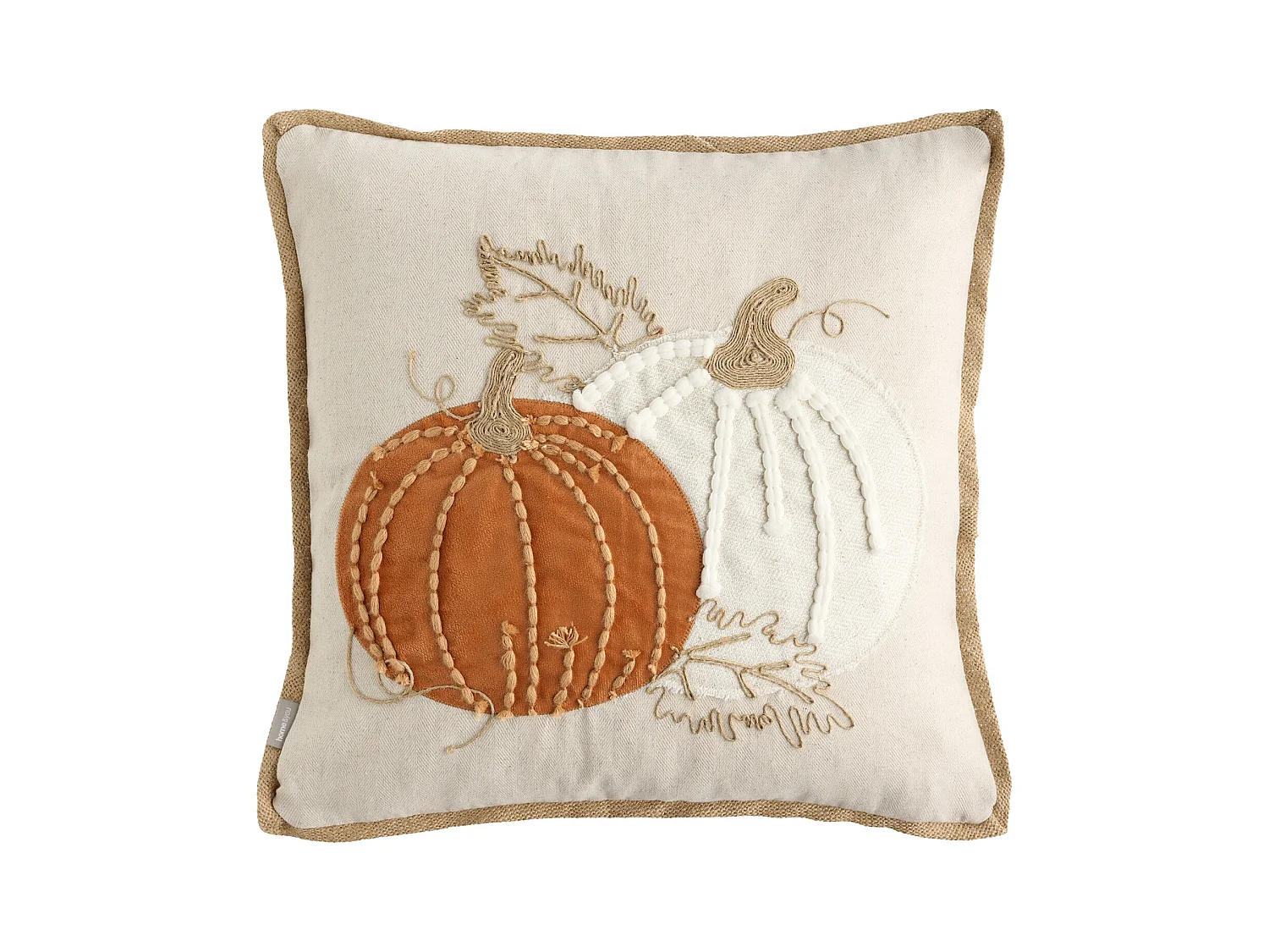 Housse De Couette Brodée Pumpea 45x45 100% Jute