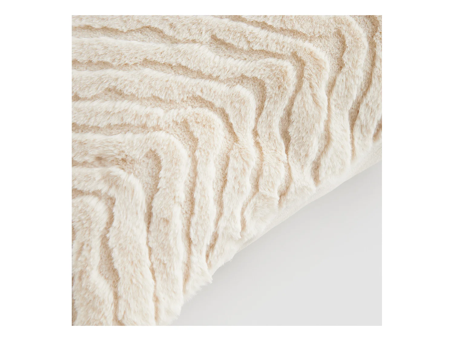 Housse De Couette En Fourrure Abraconi Beige Clair 45x45