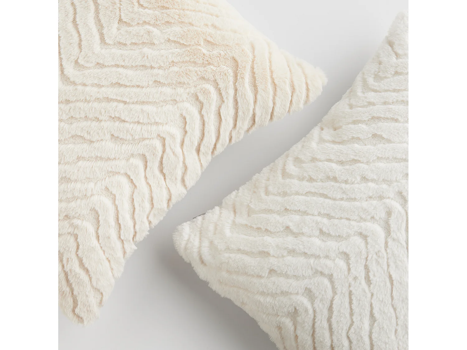 Housse De Couette En Fourrure Abraconi Beige Clair 45x45