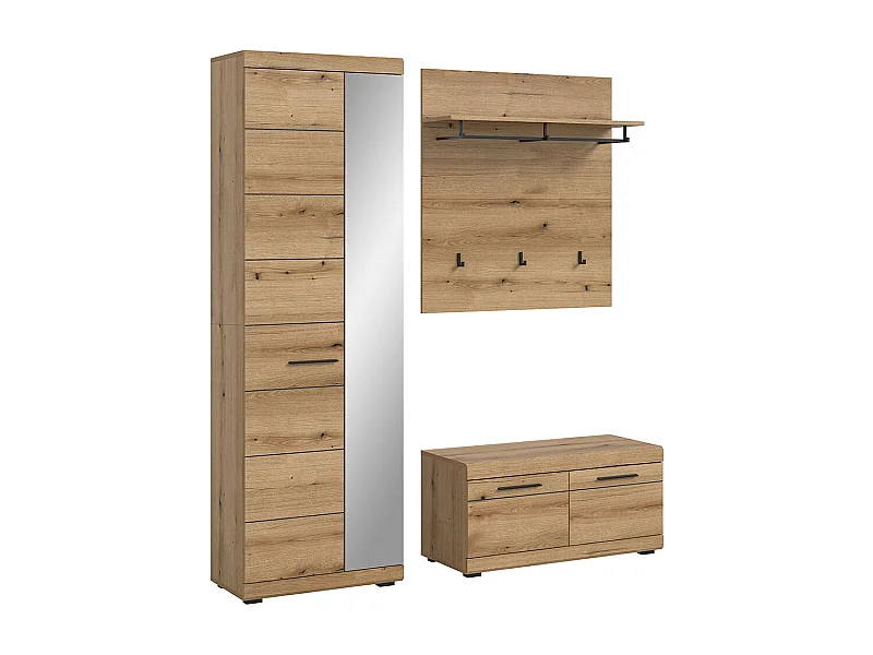 Scout Garderobenmöbel Set 3 Teile Eiche Dekor.