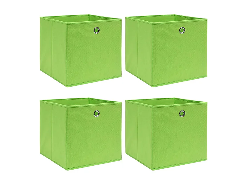 Aufbewahrungsboxen 4 Stk. Grün 32x32x32 cm Stoff