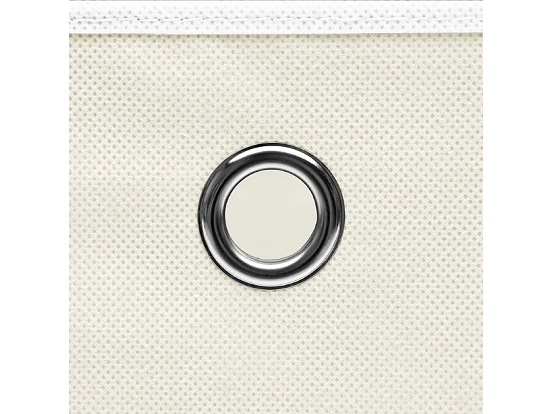 Conjunto de Caixas de Arrumação em Tecido Branco - 4 Peças de 32x32x32 cm