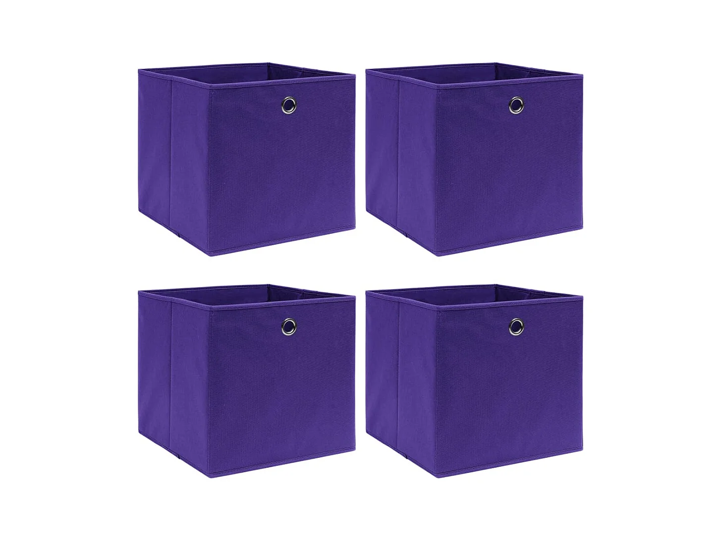 Aufbewahrungsboxen 4 Stk. Lila 32x32x32 cm Stoff