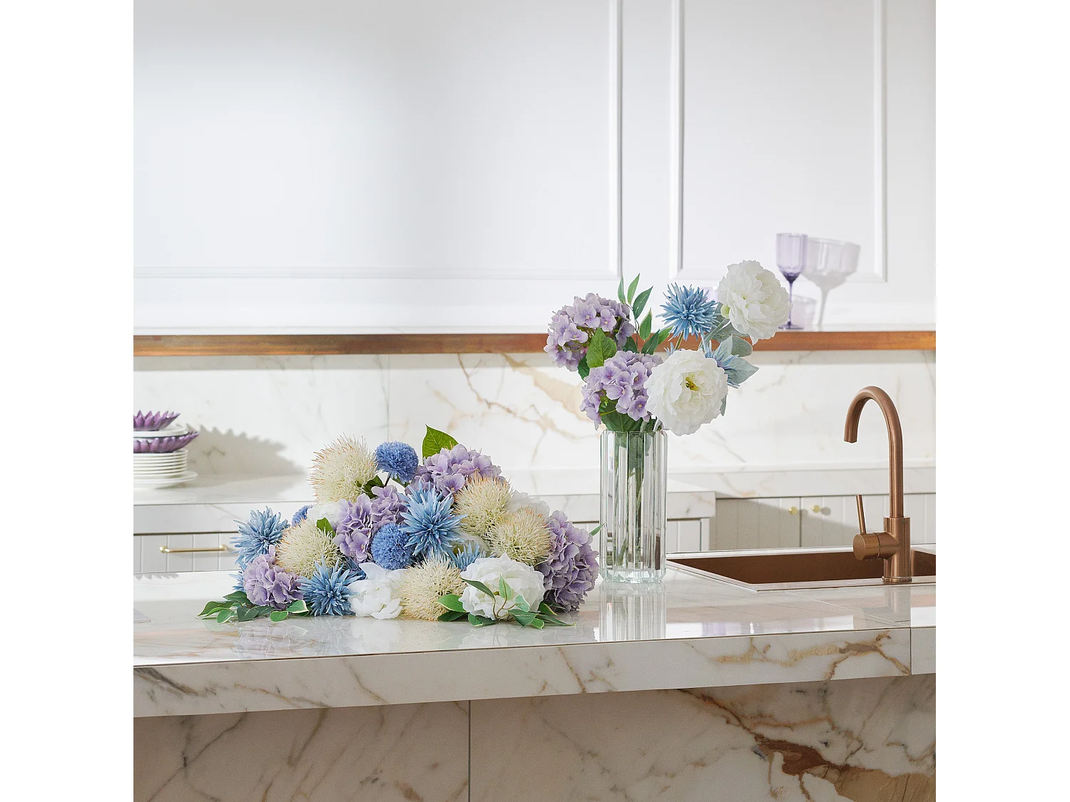 Vase Stickios mittel transparent 25 x 11