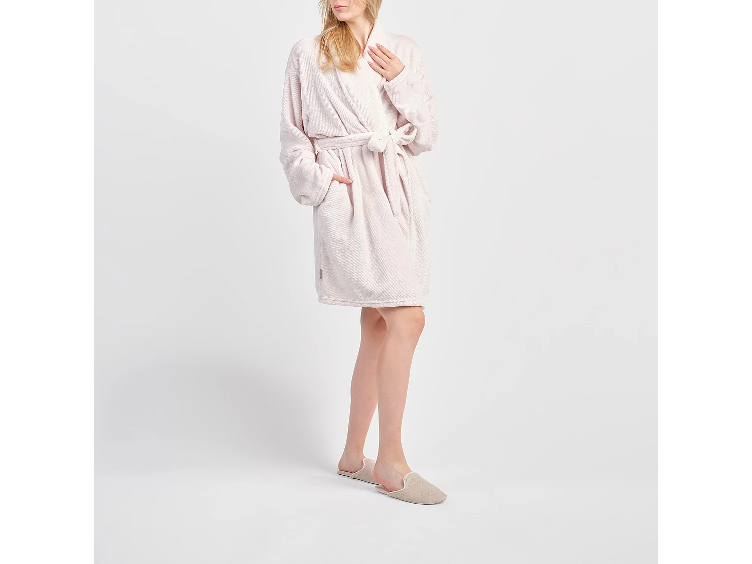 Peignoir Abila rose pâle 70 x 95