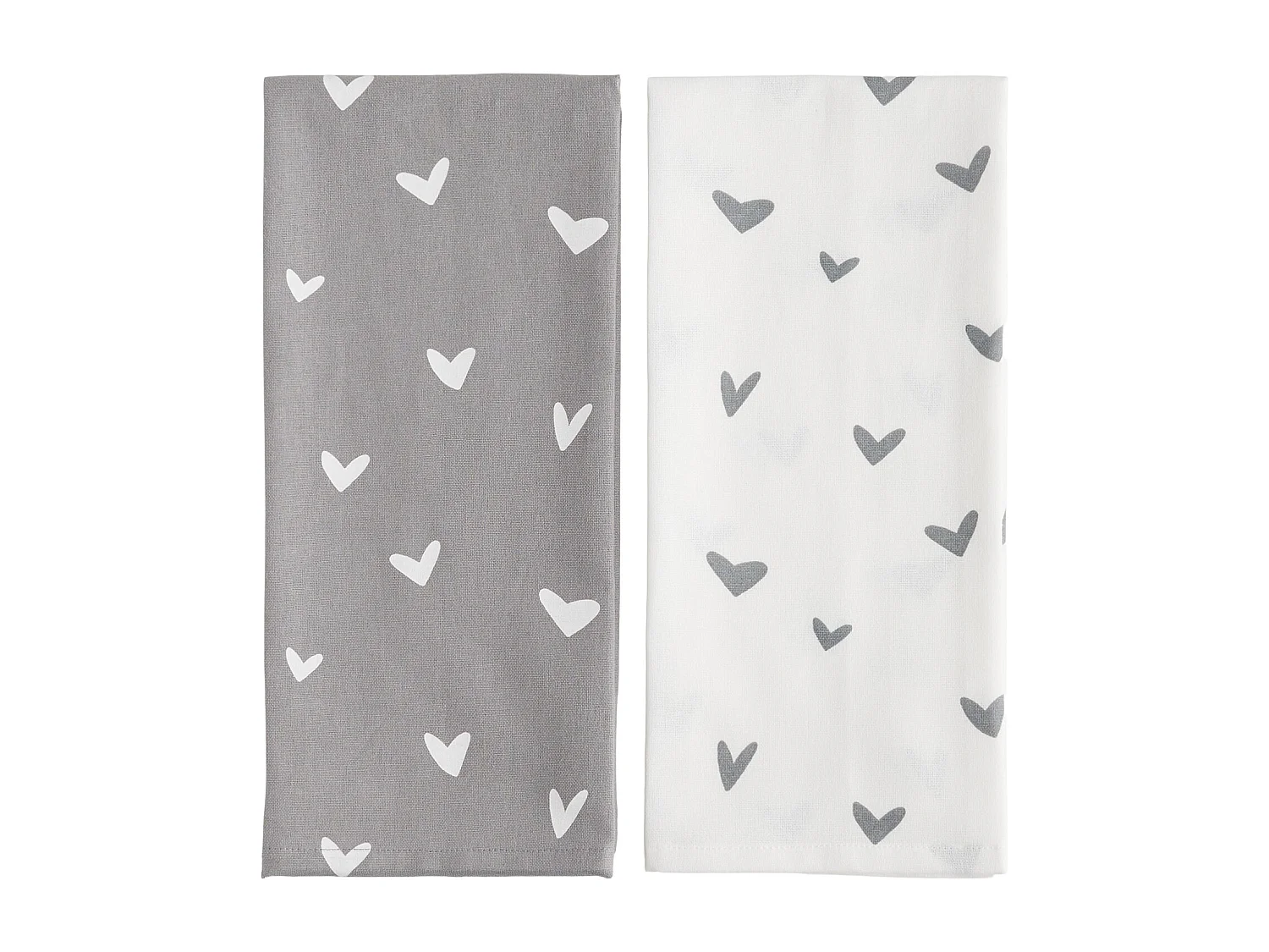 Küchenhandtuch-Set Mallorio mittelgrau 45x65 cm