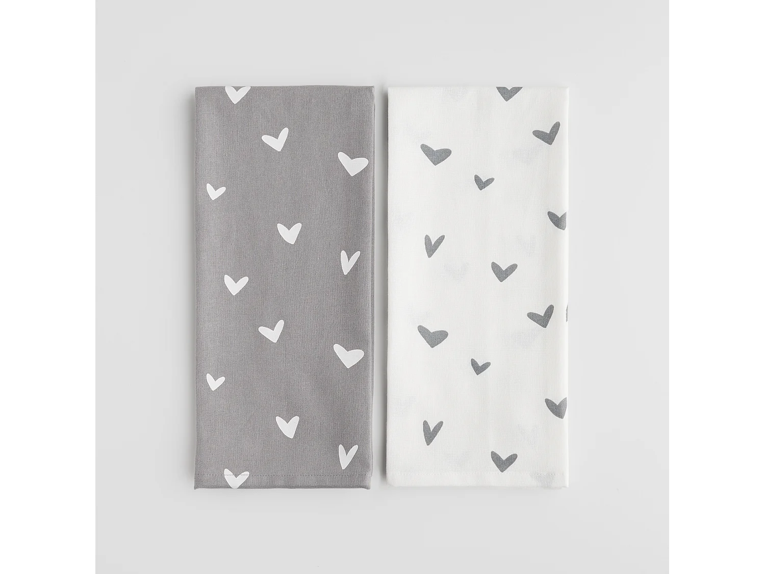 Küchenhandtuch-Set Mallorio mittelgrau 45x65 cm
