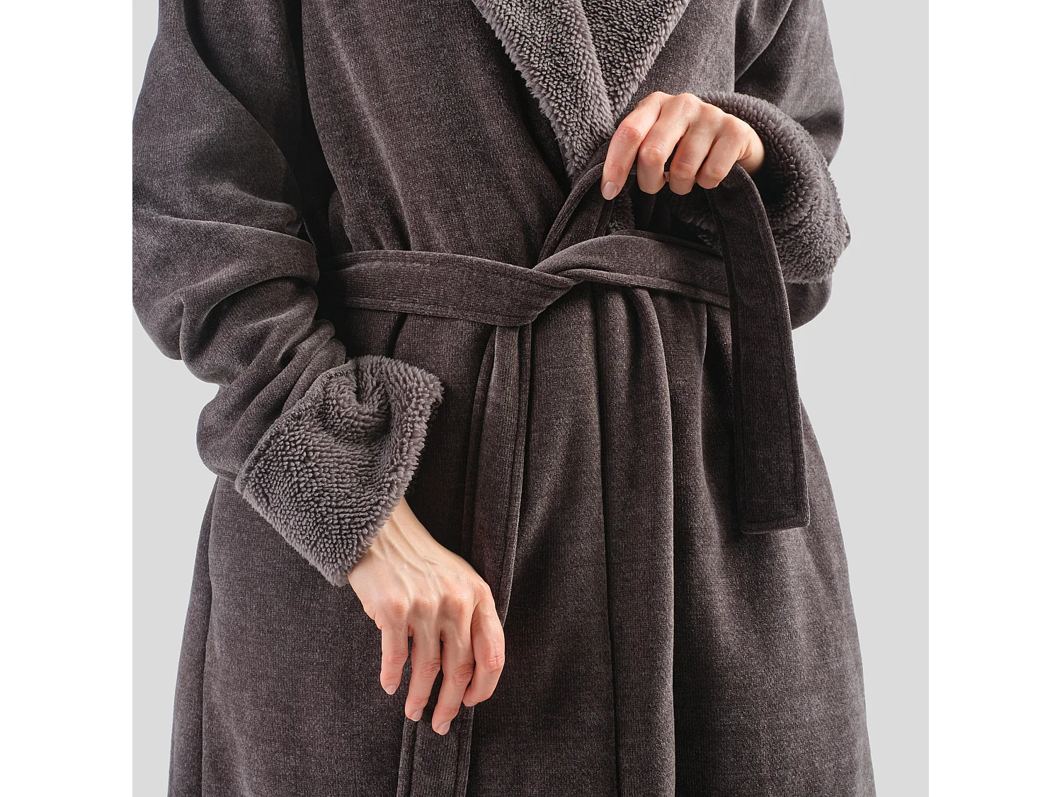 Peignoir Agnella gris foncé 65 x 115