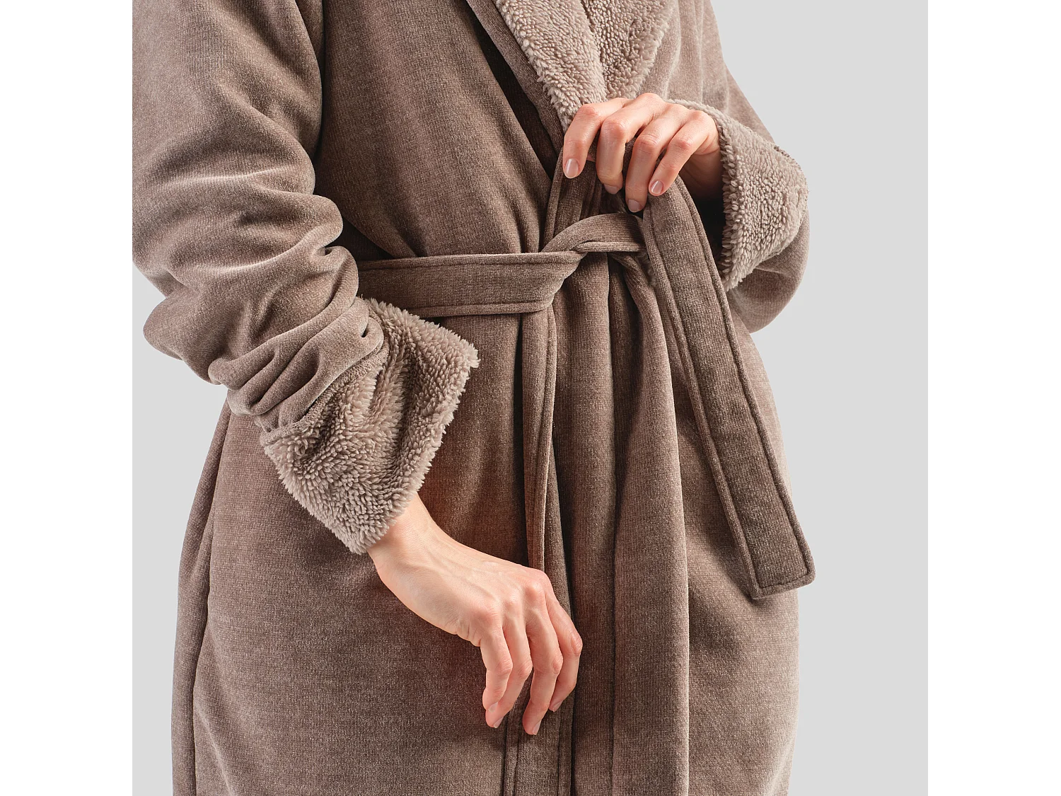 Peignoir Agnella brun clair 65 x 115