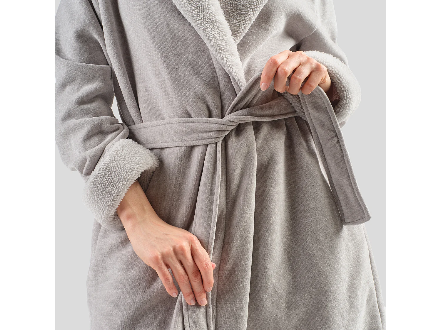 Peignoir Agnella gris clair 65 x 115