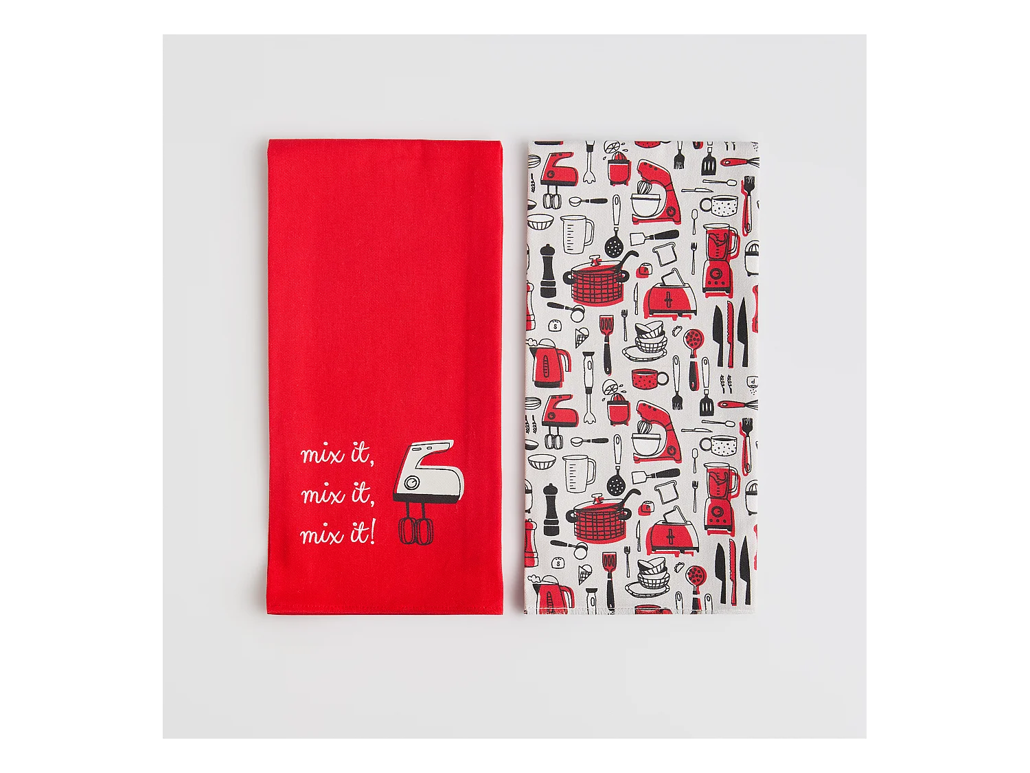 Küchenhandtuch-Set Utensillo mittelrot 45x65