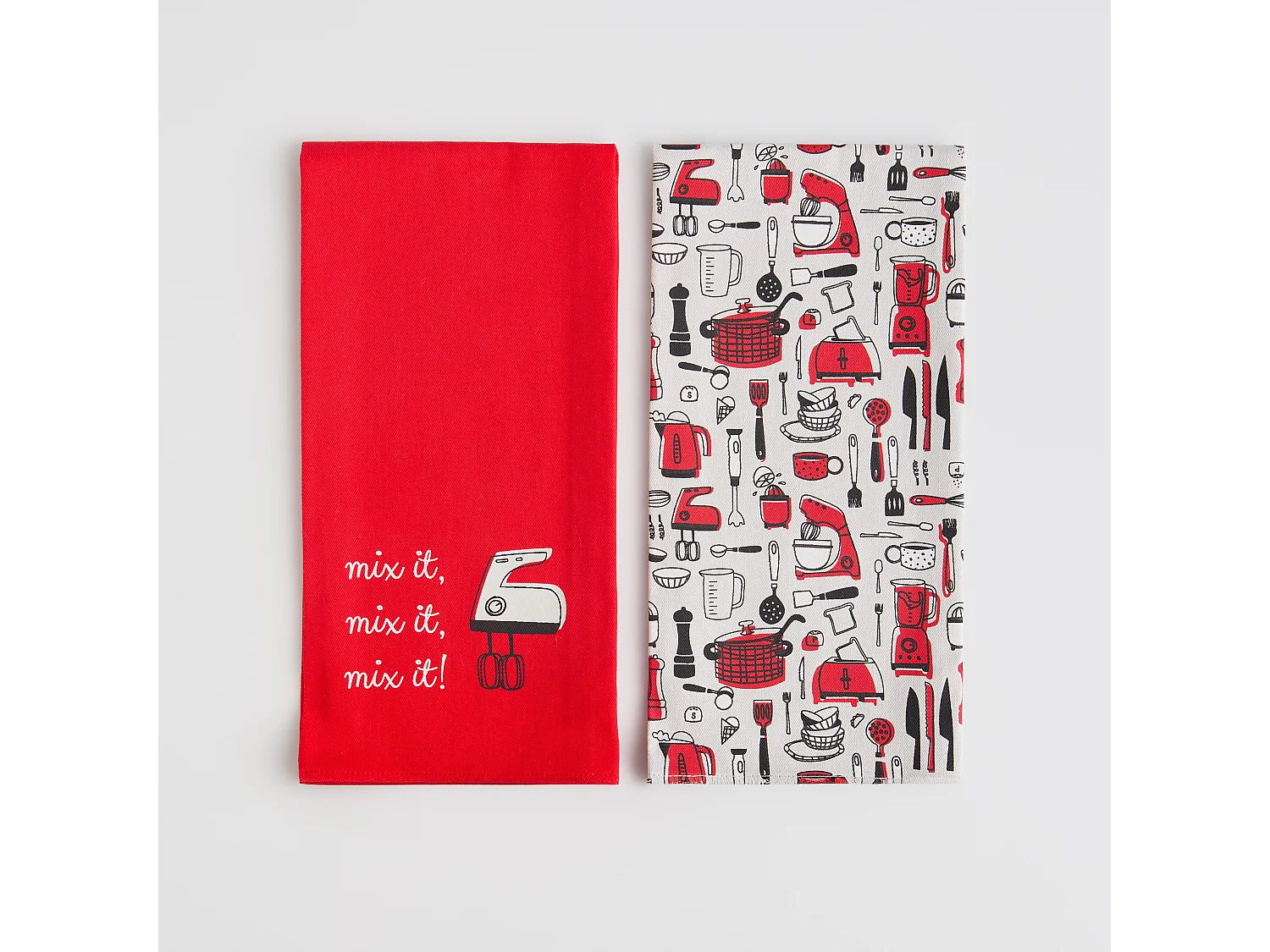 Ensemble De Torchons Utensillo Rouge Moyen 45x65