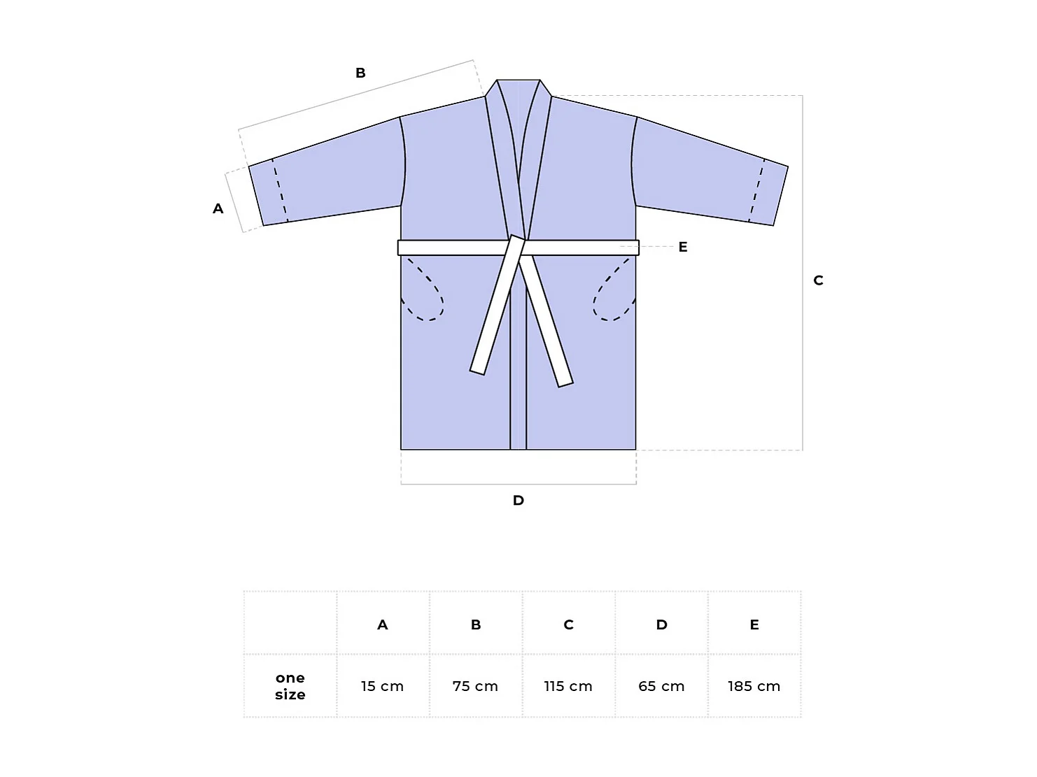 Peignoir Agnella écru moyen 65 x 115