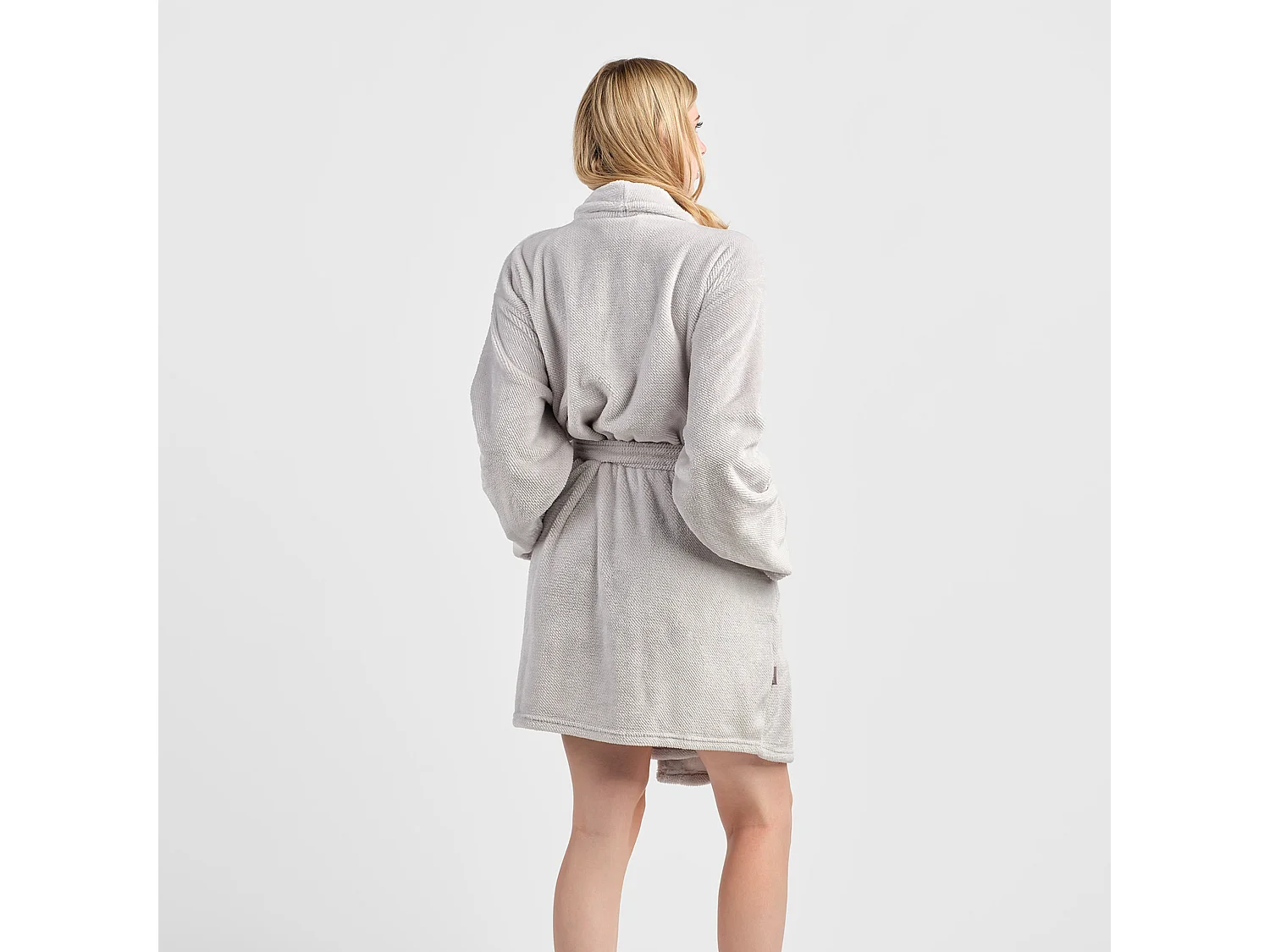 Bademantel Abila hellgrau 70x95