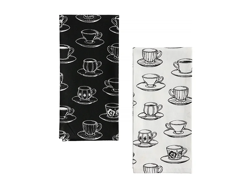 Küchenhandtuch-Set Silva Mittelschwarz 45x65cm