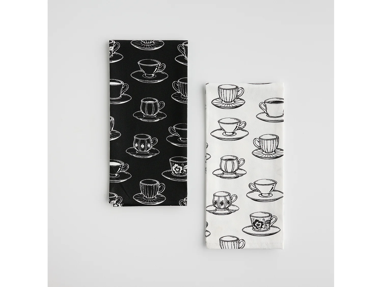 Küchenhandtuch-Set Silva Mittelschwarz 45x65cm