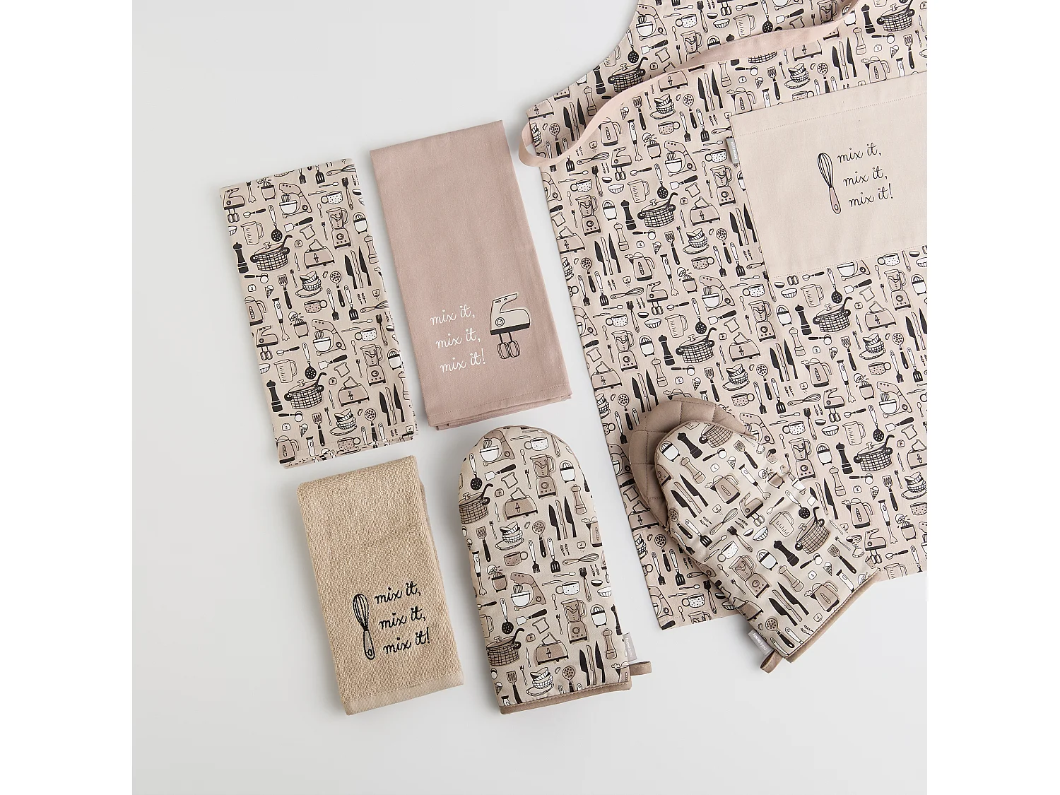 Küchenhandtuch-Set Utensillo mittleres Beige 45 x 65