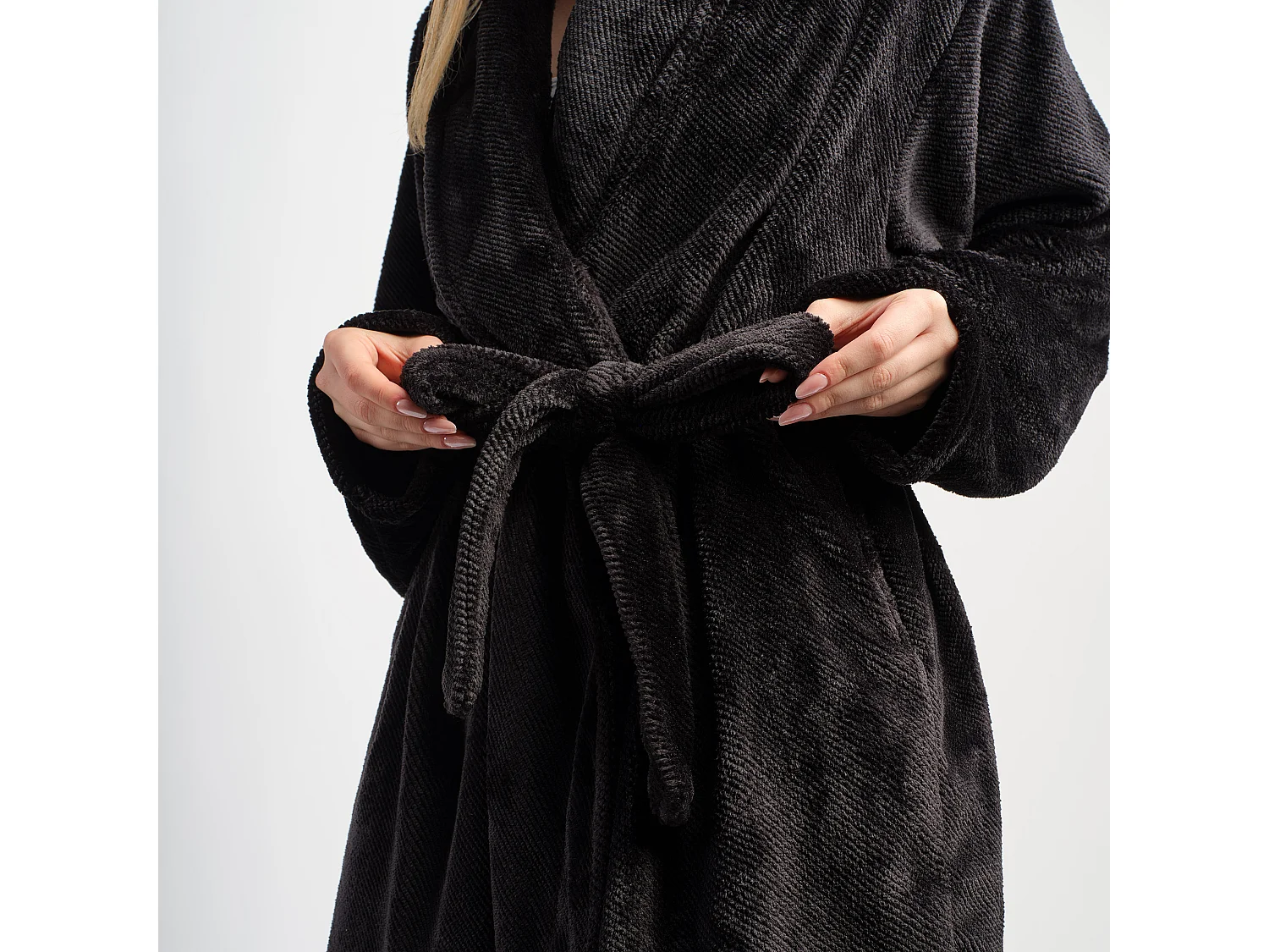 Bademantel Abila Mittelschwarz 70x95