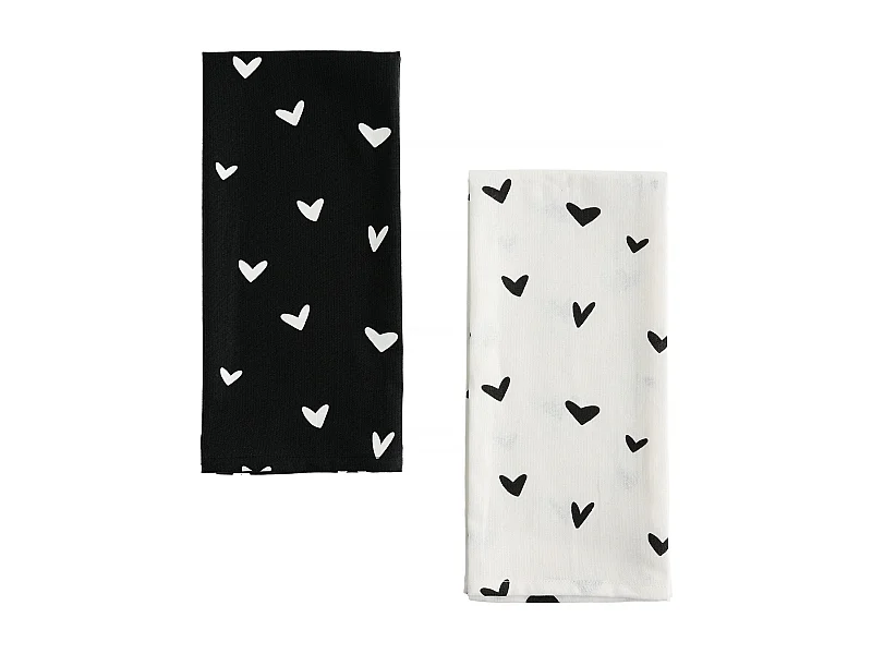 Küchenhandtuch-Set Mallorio mittelschwarz 45 x 65